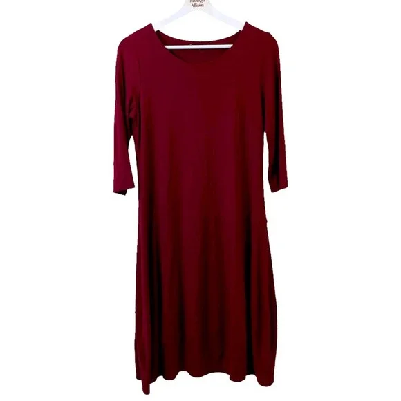 chinese dress ladies Share Your Story Burgundy Textured Shirt Dress, Large - The Mint Julep Boutique main image 1